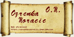 Ozrenka Moračić vizit kartica